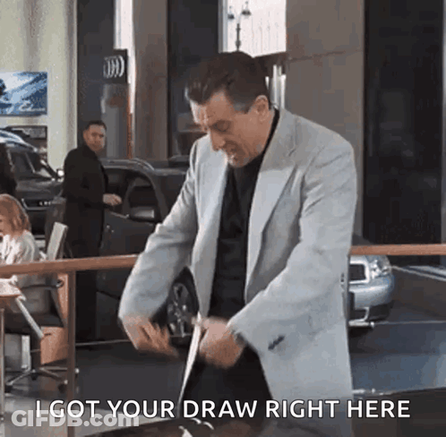 Man In Suit Saying I Got Your Draw GIF