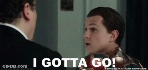 Man In Suit Saying I Gotta Go GIF