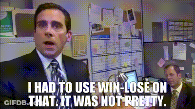 Man In Suit Saying I Had To Use Win-Lose GIF