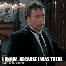 Man In Suit Saying I Know Because I Was There GIF