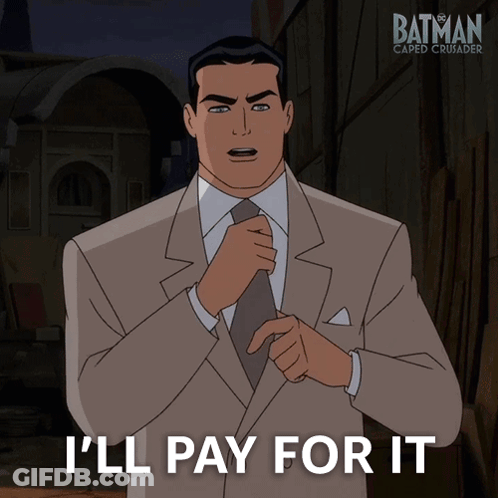 Man In Suit Saying I'll Pay For It GIF