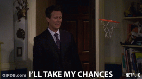 Man In Suit Saying I'll Take My Chances GIF