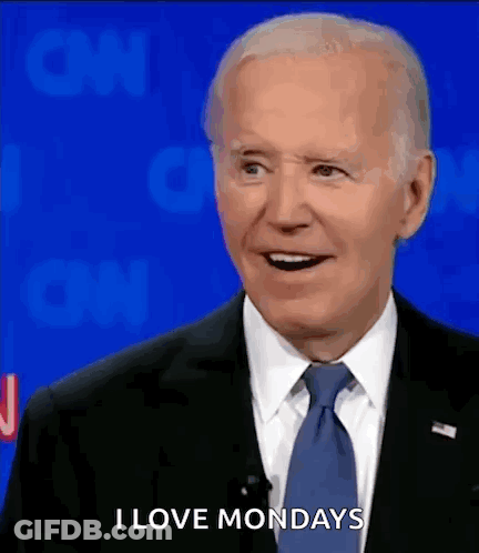 Man In Suit Saying I Love Mondays GIF