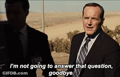Man In Suit Saying I'm Not Going To Answer That Question Goodbye GIF