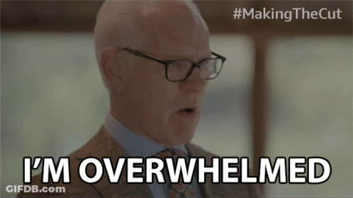 Man In Suit Saying I'm Overwhelmed GIF