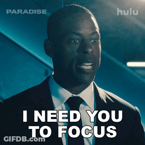 Man In Suit Saying I Need You To Focus GIF