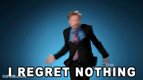 Man In Suit Saying I Regret Nothing GIF