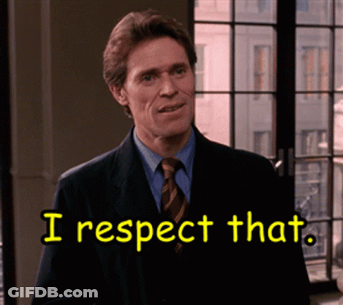 Man In Suit Saying I Respect That GIF