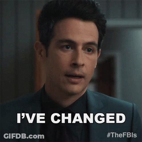 Man In Suit Saying I've Changed GIF