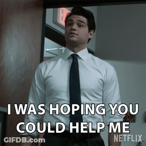 Man In Suit Saying I Was Hoping You Could Help Me Netflix GIF