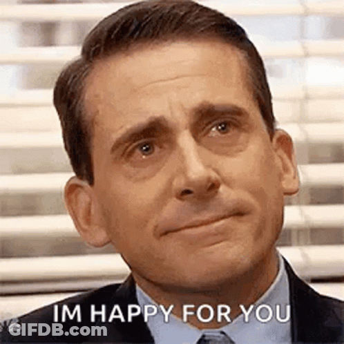 Man In Suit Saying Im Happy For You GIF
