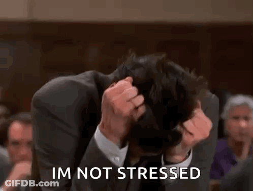 Man In Suit Saying Im Not Stressed GIF