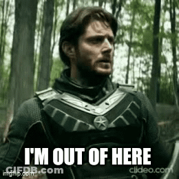 Man In Suit Saying Im Out Of Here GIF