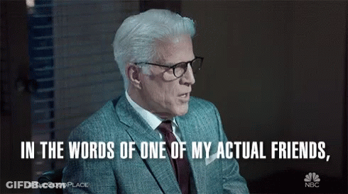 Man In Suit Saying In The Words Of One Of My Actual Friends GIF