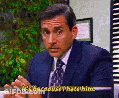 Man In Suit Saying It's Because I Hate Him GIF
