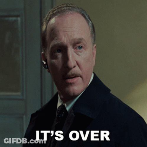 Man In Suit Saying It's Over GIF