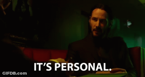 Man In Suit Saying It's Personal GIF