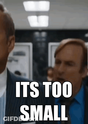 Man In Suit Saying It's Too Small GIF