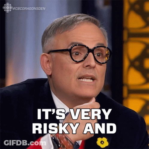 Man In Suit Saying It's Very Risky GIF