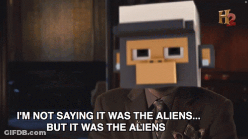 Man In Suit Saying It Was The Aliens GIF
