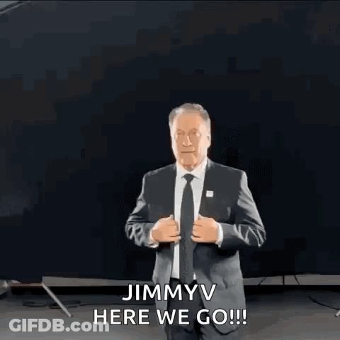 Man In Suit Saying Jimmyv Here We Go GIF