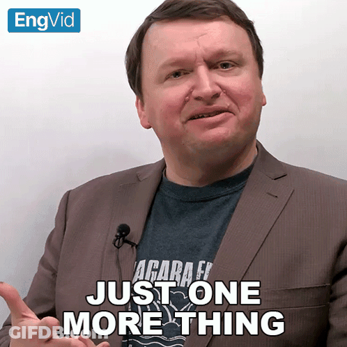 Man In Suit Saying Just One More Thing With Agara Shirt GIF