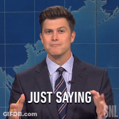 Man In Suit Saying Just Saying GIF