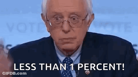 Man In Suit Saying Less Than 1 Percent GIF