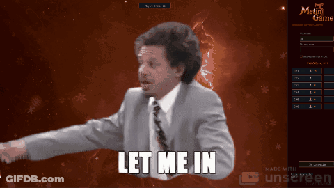 Man In Suit Saying Let Me In GIF