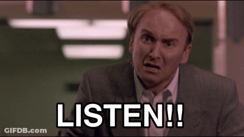 Man In Suit Saying Listen GIF