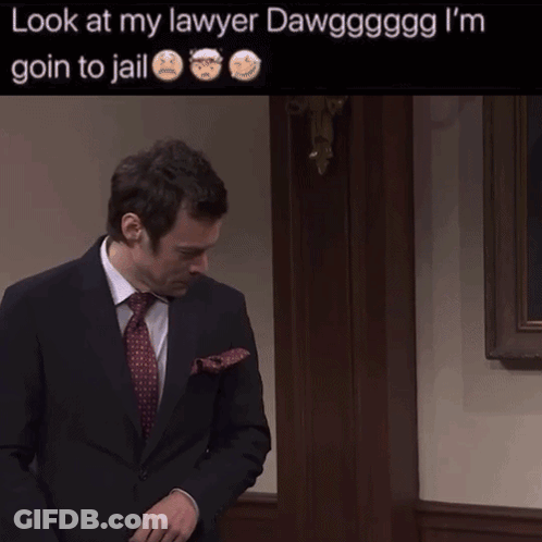 Man In Suit Saying Look At My Lawyer Dawg GIF