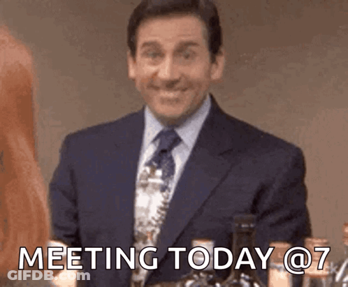Man In Suit Saying Meeting Today GIF