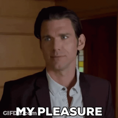 Man In Suit Saying My Pleasure GIF