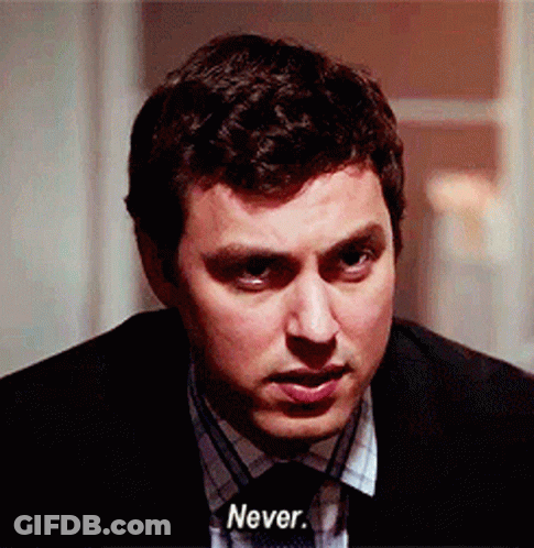 Man In Suit Saying Never GIF