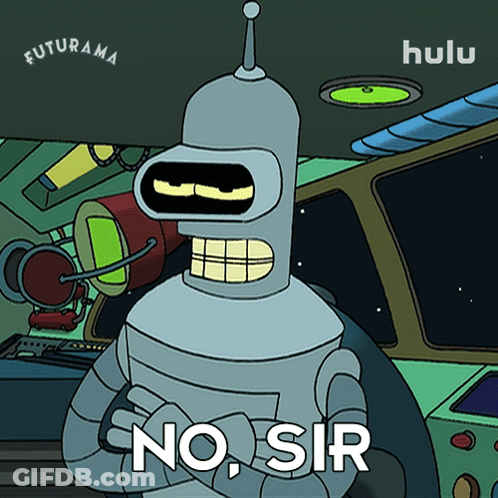 Man In Suit Saying No Sir GIF