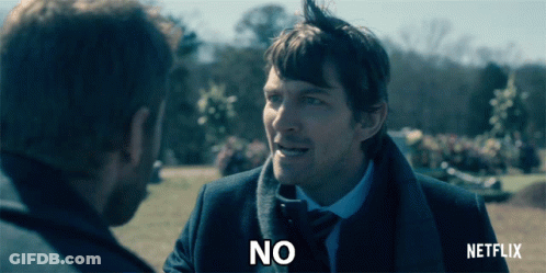 Man In Suit Saying No To Another Man GIF