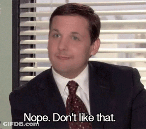 Man In Suit Saying Nope Don't Like That GIF