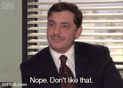 Man In Suit Saying Nope Don't Like That GIF