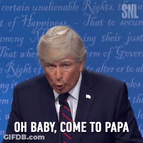 Man In Suit Saying Oh Baby Come To Papa GIF