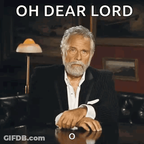 Man In Suit Saying Oh Dear Lord GIF