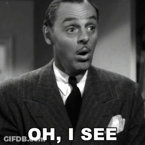 Man In Suit Saying Oh I See GIF