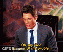Man In Suit Saying Oh My God I Am Part Of The Problem GIF