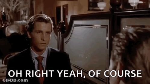 Man In Suit Saying Oh Right Yeah Of Course GIF