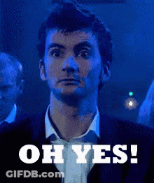Man In Suit Saying Oh Yes GIF