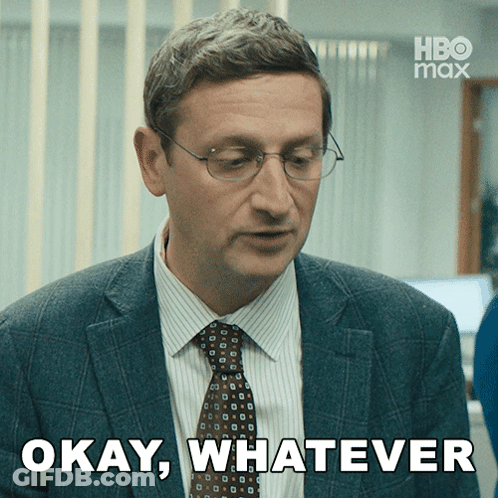 Man In Suit Saying Okay Whatever GIF
