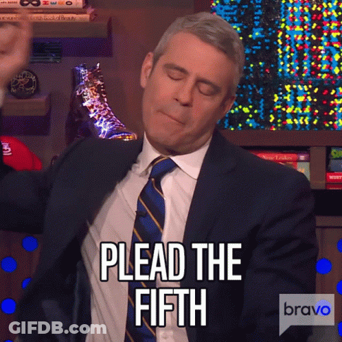 Man In Suit Saying Plead The Fifth GIF