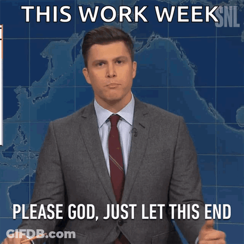 Man In Suit Saying Please God Just Let This End In Front Of Map GIF