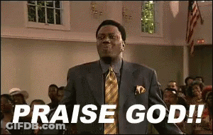 Man In Suit Saying Praise God GIF