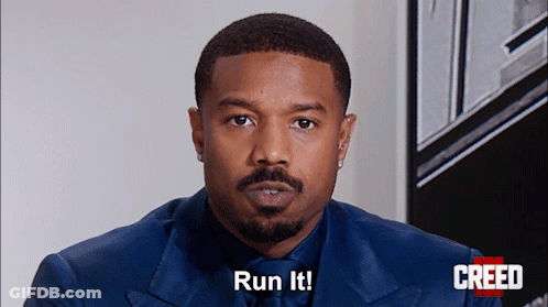 Man In Suit Saying Run It GIF