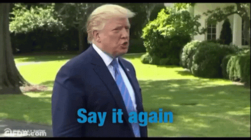 Man In Suit Saying Say It Again GIF